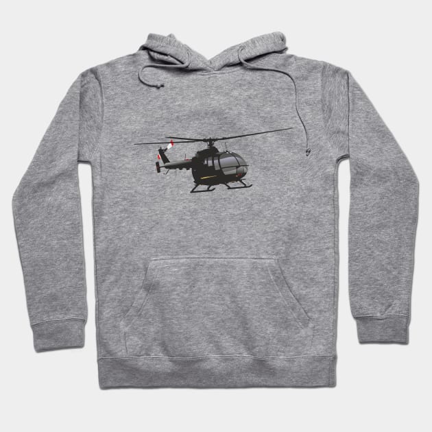 Black German Helicopter Hoodie by NorseTech